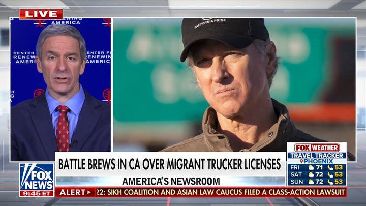 Battle brews in California over migrant trucker licenses