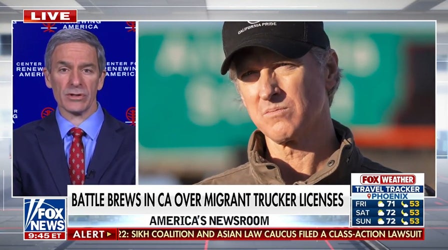 Battle brews in California over migrant trucker licenses