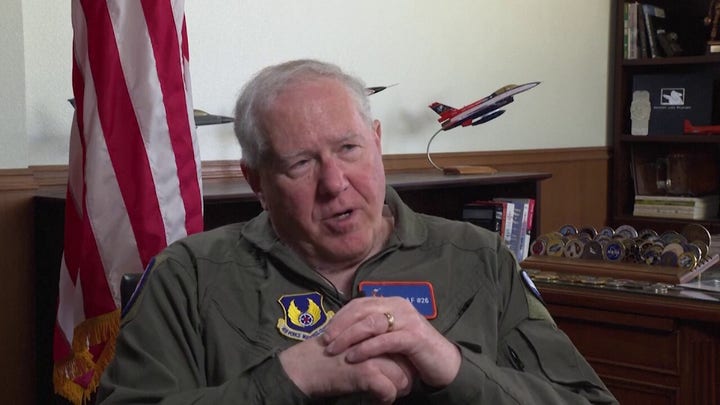  U.S. Air Force Secretary Frank Kendall takes flight in AI-controlled F-16