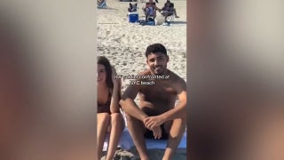 Anti-Israel activist confronts man over Star of David on New York beach
