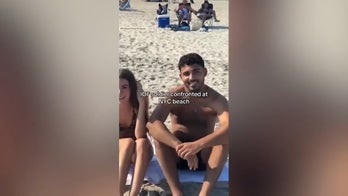 Anti-Israel activist confronts man over Star of David on New York beach
