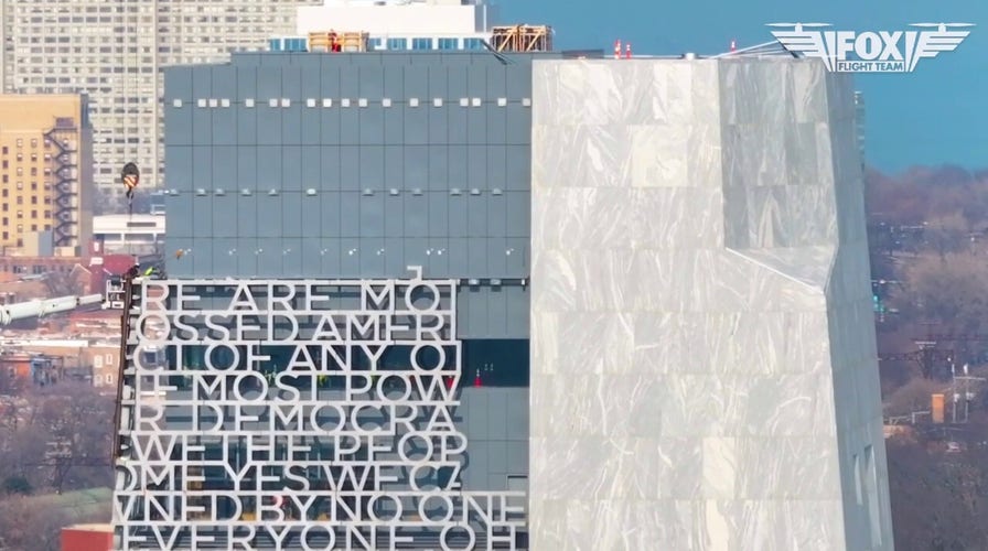 Drone footage captures construction of Obama Presidential Center in Chicago