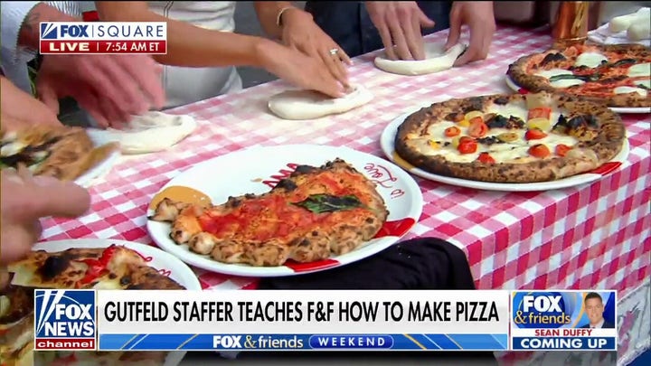 ‘Gutfeld!’ staffer coaches ‘Fox & Friends Weekend’ co-hosts on how to make the perfect pizza