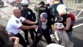 Clergy members protest in front of ICE facility in Newark, New Jersey