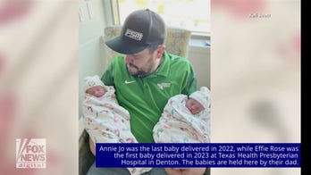 Tiny twin girls in Texas were born in two different years — here's their story