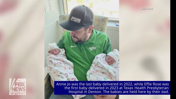Tiny twin girls in Texas were born in two different years — here's their story
