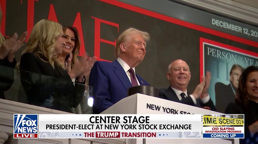 Trump becomes first president to ring the bell at New York Stock Exchange since Reagan