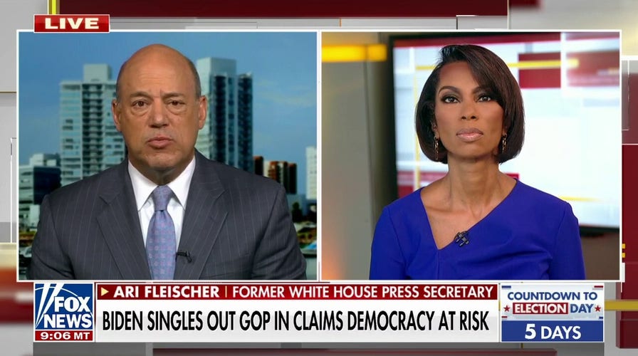 Ari Fleischer slams Biden's divisive rhetoric against GOP: 'Nobody does it worse' than him