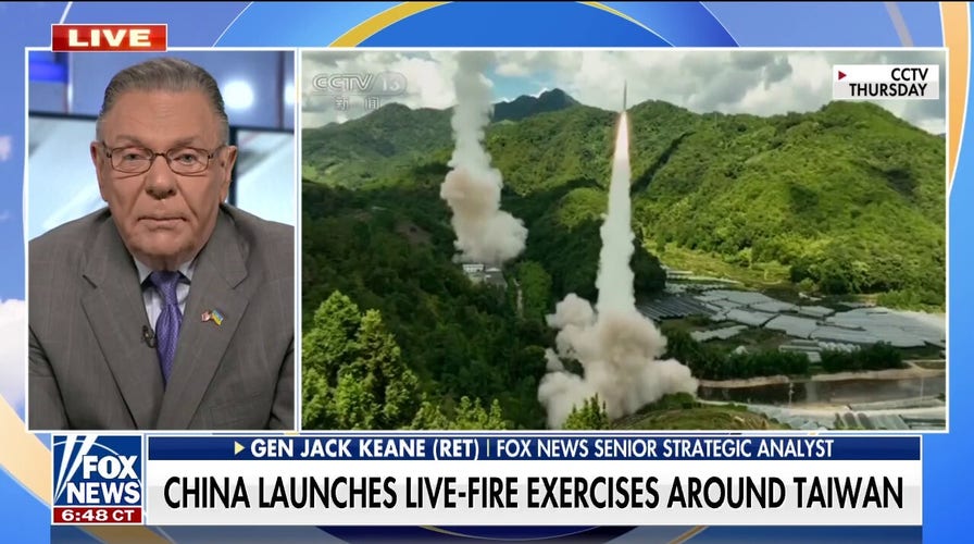 Gen. Keane on China performing military exercises near Taiwan