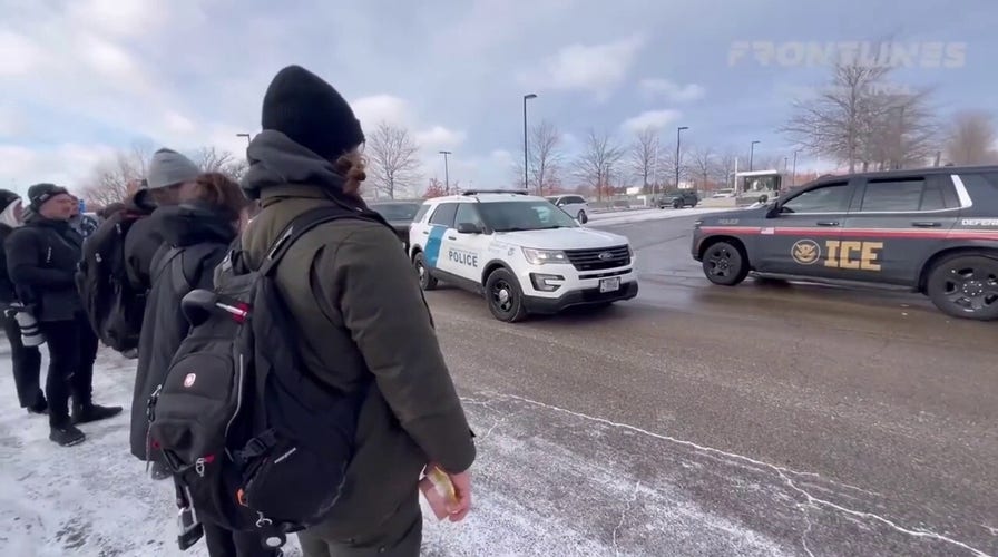 Anti-ICE agitator throws bologna at ICE vehicle