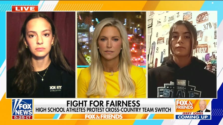 High school runners protest biological male athlete competing on girls’ team