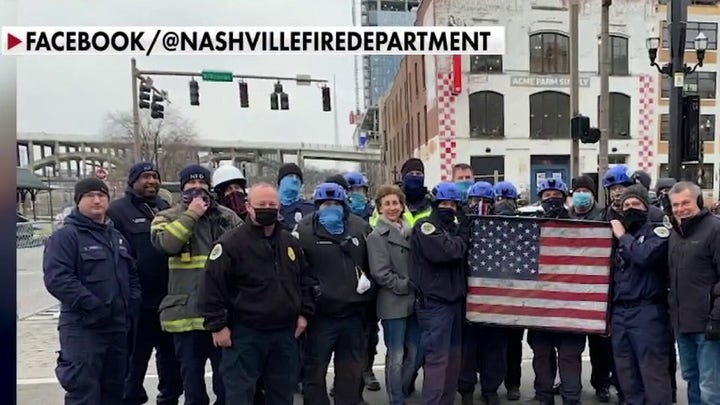 First responders recover veteran's damaged American flag lost in Nashville explosion