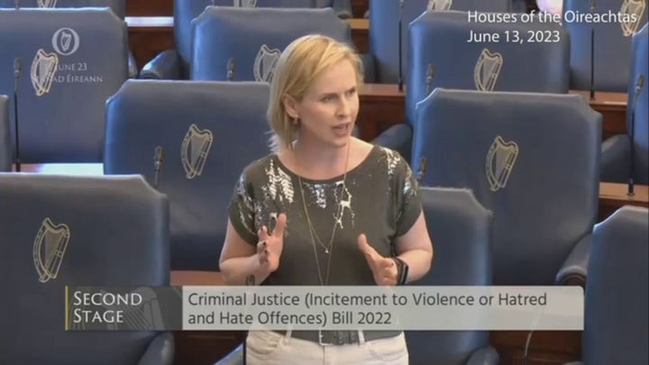 Ireland senator says ‘rights’ are ‘restricted’ for the ‘common good’