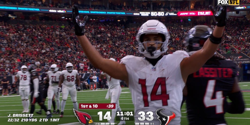 Jacoby Brissett finds Michael Wilson for 11-yard TD, shrinking Cardinals' deficit against Texans | NFL Highlights