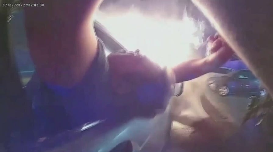 New Jersey police officers save man from burning car in dramatic video