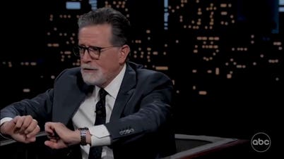 Kimmel tells Colbert he looks happier, healthier after 'Late Show' cancelation