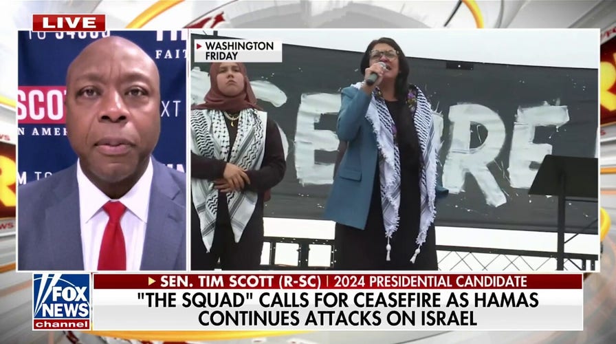 Tim Scott calls for ‘Squad’ members’ removal from Congress for Palestinian support