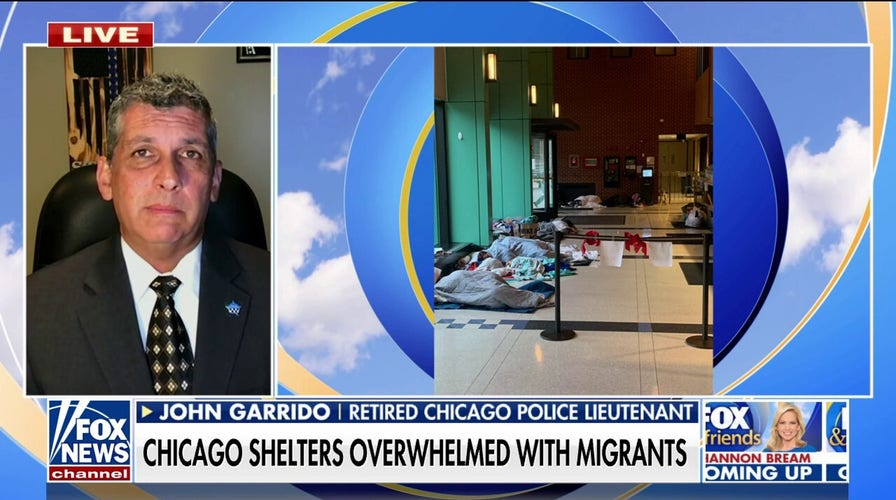 Officers 'babysitting' as migrants overwhelm Chicago shelters