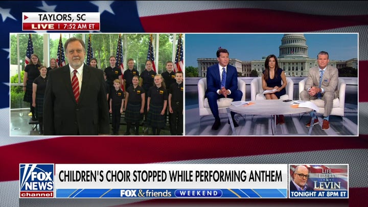 Children's choir stopped from performing national anthem at Capitol