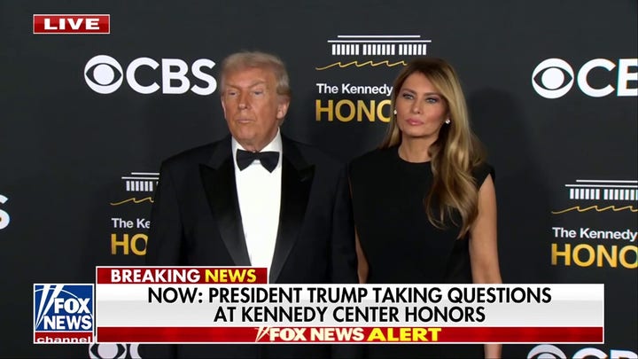 President Trump takes reporters' questions ahead of hosting the Kennedy Center Honors