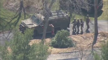 Aerial footage of the arrest of Air National Guardsman Jack Teixeira by FBI agents