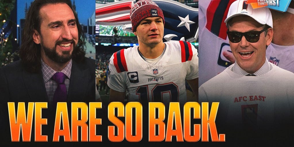 Kevin Wildes celebrates Patriots' AFC East title with Door of Destiny shirts and hats 🚪 | First Things First