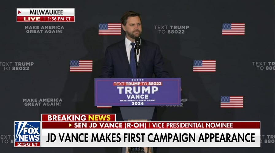 Trump VP pick JD Vance makes first campaign appearance