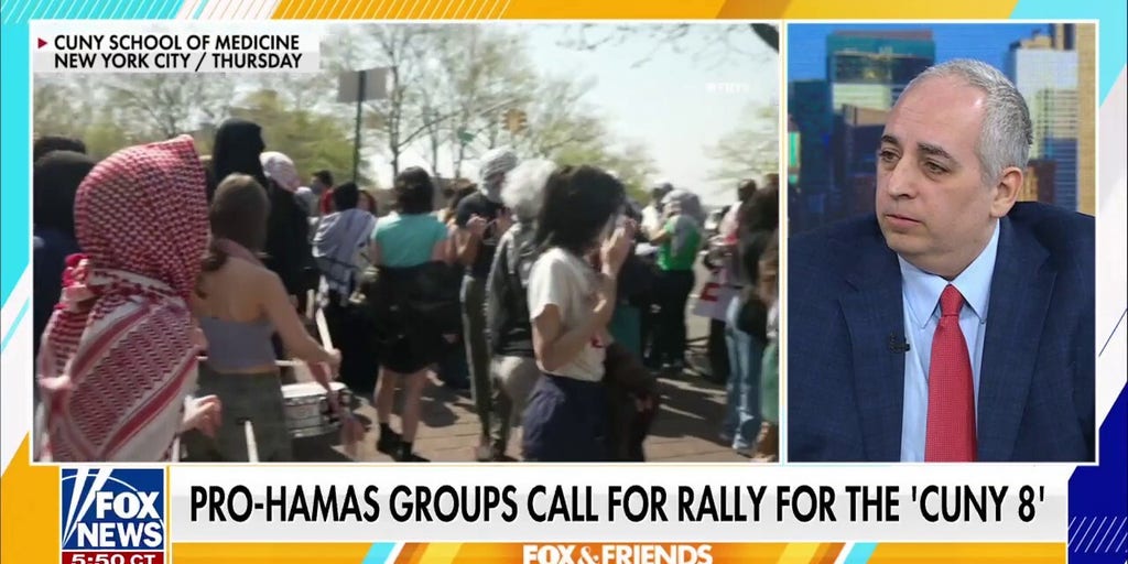 Pro-Hamas group urges support for 'CUNY 8' students arrested during protests