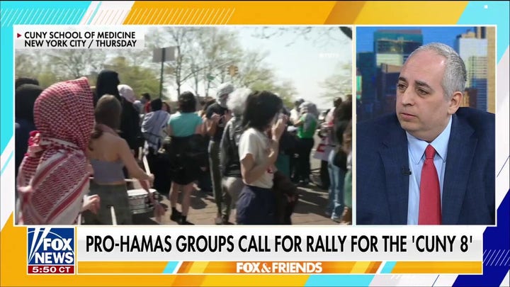 Pro-Hamas group urges support for CUNY 8 students arrested during protests
