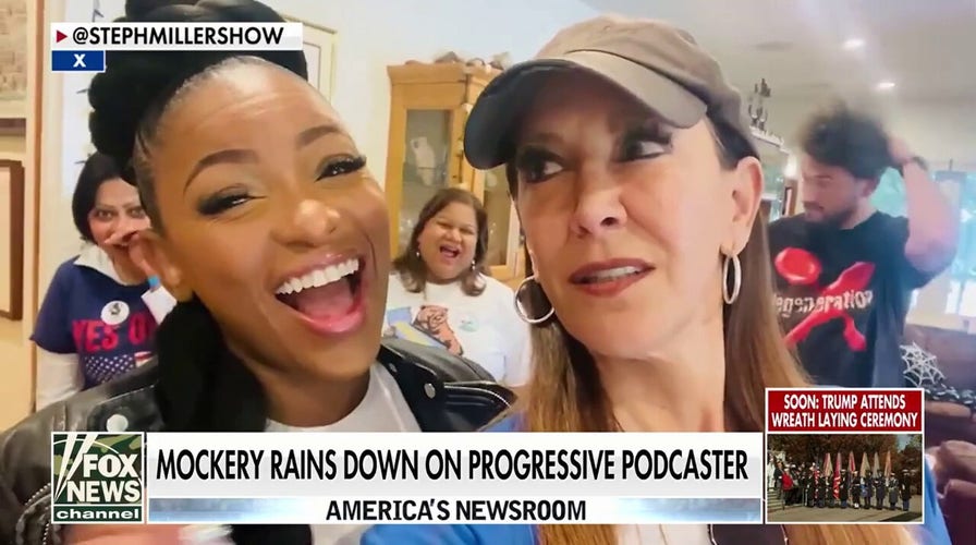 Jasmine Crockett has shoes kissed by left-wing podcaster in 'bizarre' moment