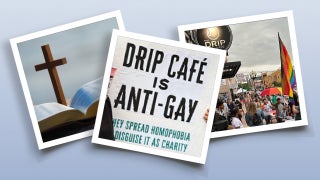 Christian ministry coffee shop protested by communists over beliefs