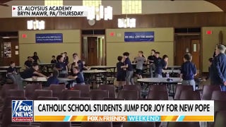 PA Catholic school students jump for joy celebrating American pope in viral video