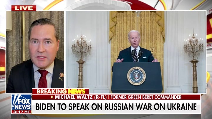 Rep. Waltz urges Biden to sanction Russian officials, support Ukrainian resistance to make crisis 'quagmire' for Putin