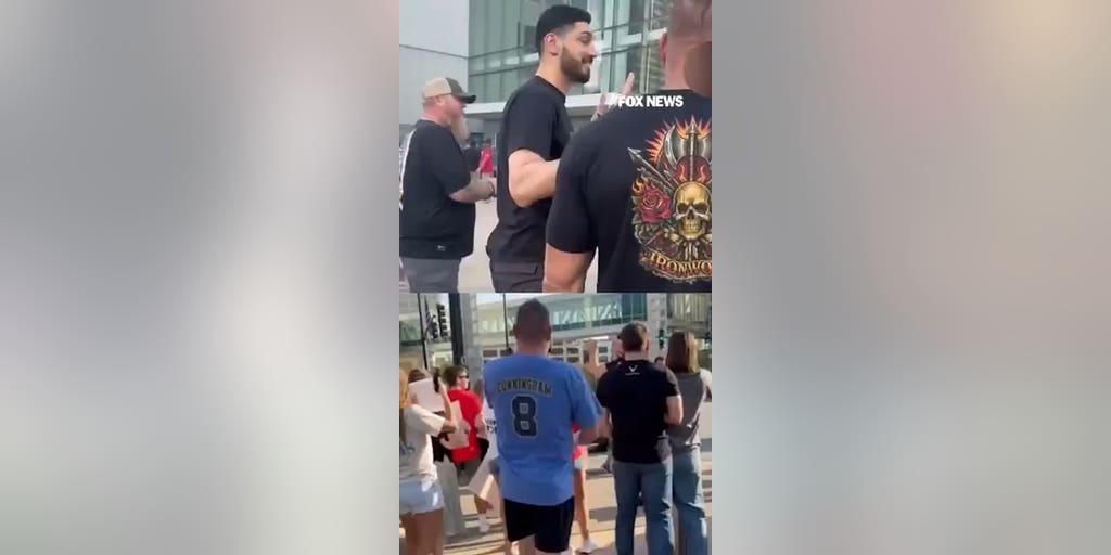 Protestors, supporters greet Enes Kanter Freedom outside WNBA game