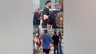 Protestors, supporters greet Enes Kanter Freedom outside WNBA game
