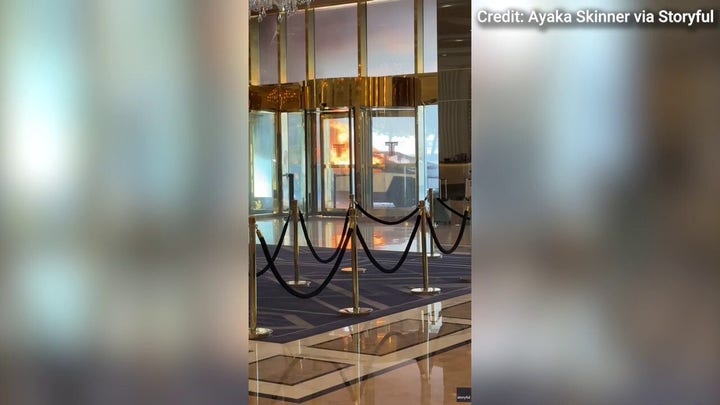 Footage shows the Cybertruck exploding outside the Trump International Hotel