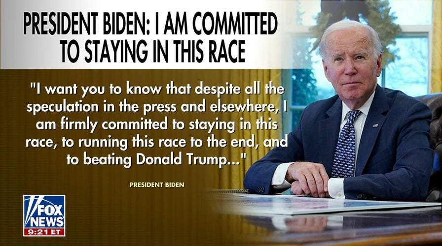 Biden sends firm letter to House Democrats on staying in race