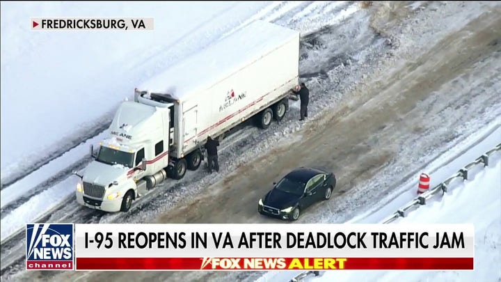 I-95 reopens in Virginia after winter storm strands passengers