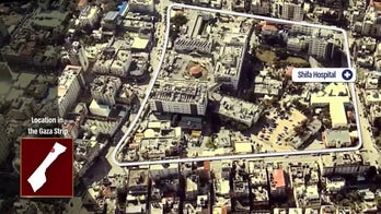 IDF animated graphic shows military targets in Gaza hospital