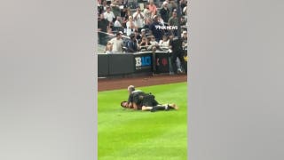 Security TAKES DOWN multiple people who RUSHED field at Yankees game