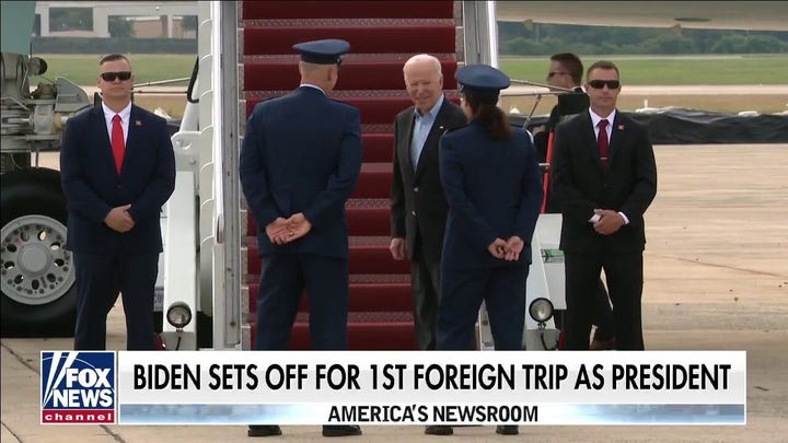 Biden sets off to Europe for G-7 summit for first foreign trip since taking office