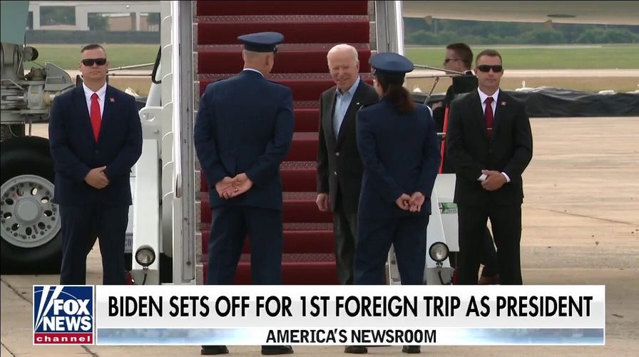 Biden sets off to Europe for G-7 summit for first foreign trip since taking office