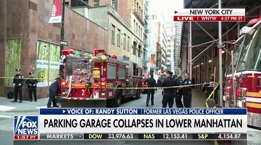 Parking garage collapses in Manhattan