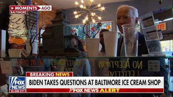 President Biden at ice cream shop reveals why he won't be at Kamala Harris' 'closing argument'