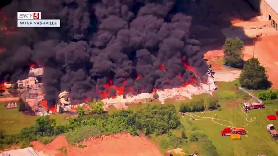 Tennessee residents react after large plastic factory fire