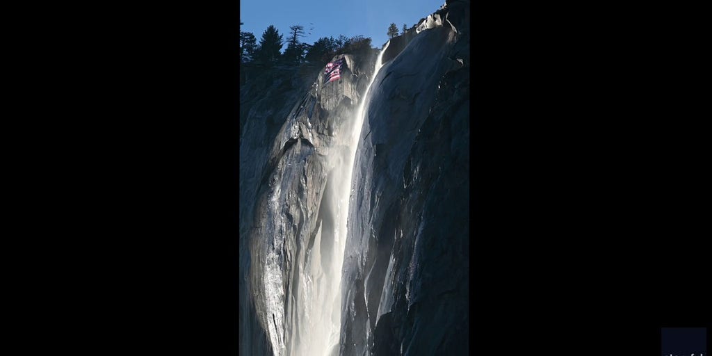 Flag hung upside down in Yosemite National Park following layoffs