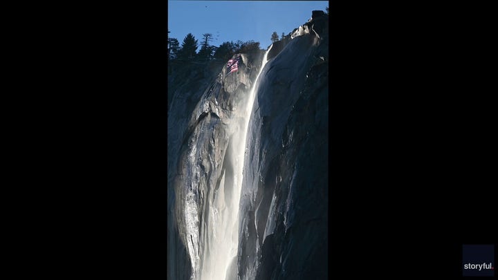 Flag hung upside down in Yosemite National Park following layoffs