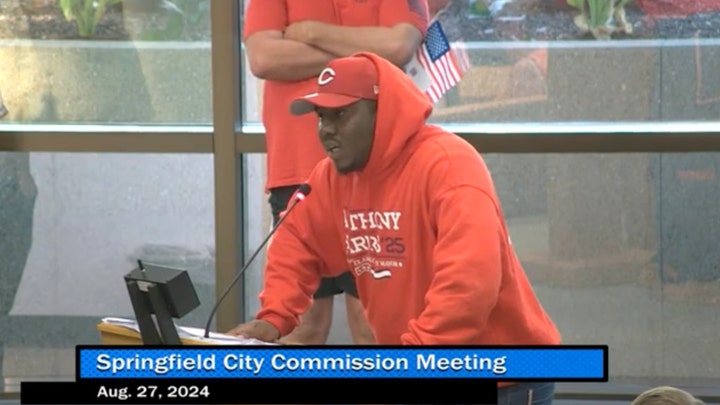 Residents of Springfield, Ohio attend a city council meeting to share frustration about the migrant crisis hitting their community