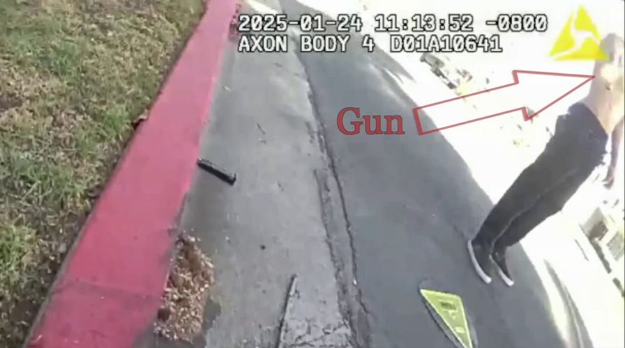 California officer's gun stolen by ‘disturbed’ half-naked man later killed by police