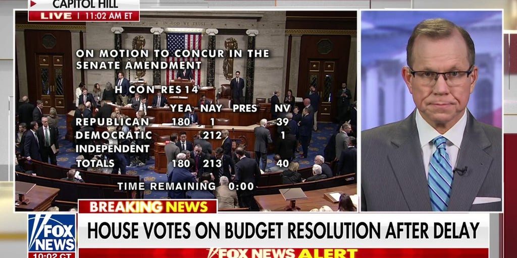 House vote on budget resolution resumes after delay